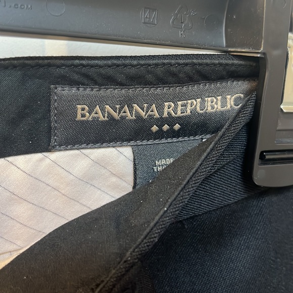 Banana Republic Men Wool Black Slacks Dress Pants Size 35/34 - Picture 5 of 7